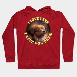 I love pets I live for pets Hoodie